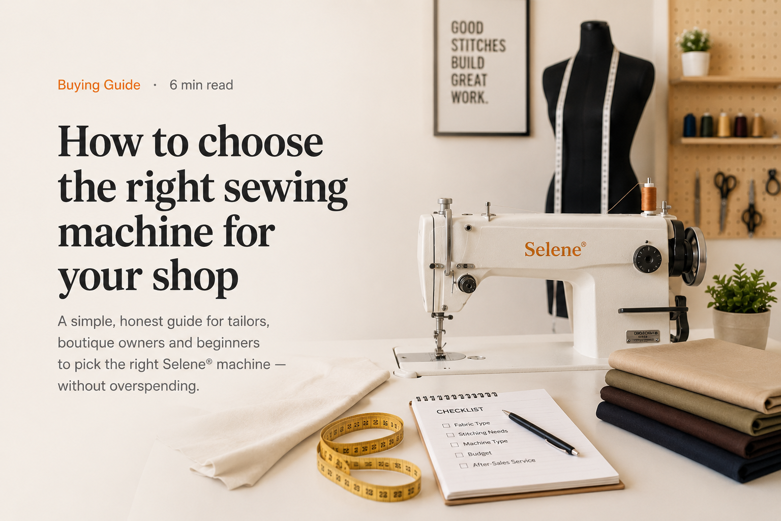 How to choose the right sewing machine for your shop
